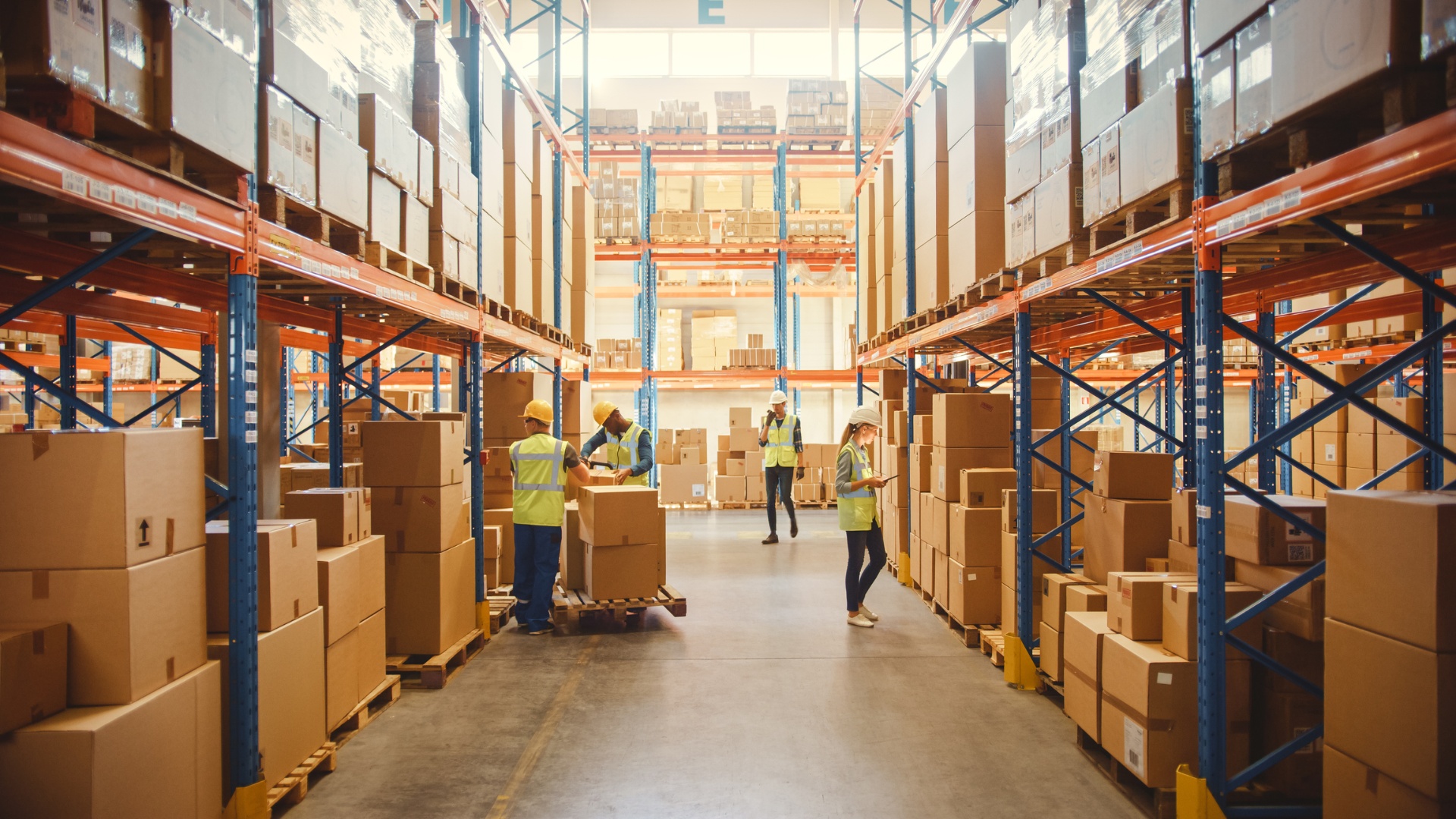 Warehouse aisle